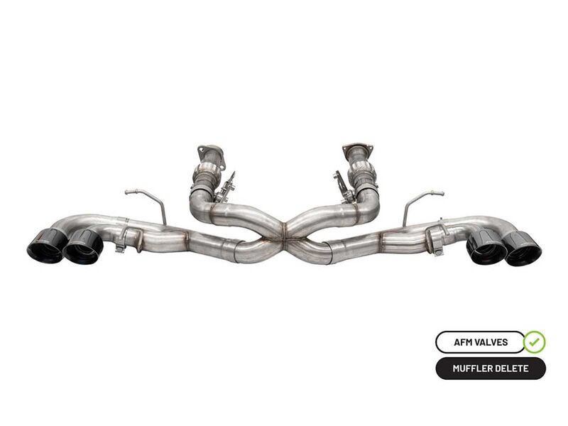 Corsa 21102BLK Xtreme 3" Cat-Back Exhaust, 4.5" Black Tips, Uses OE AFM Valve for 2020+ Corvette C8