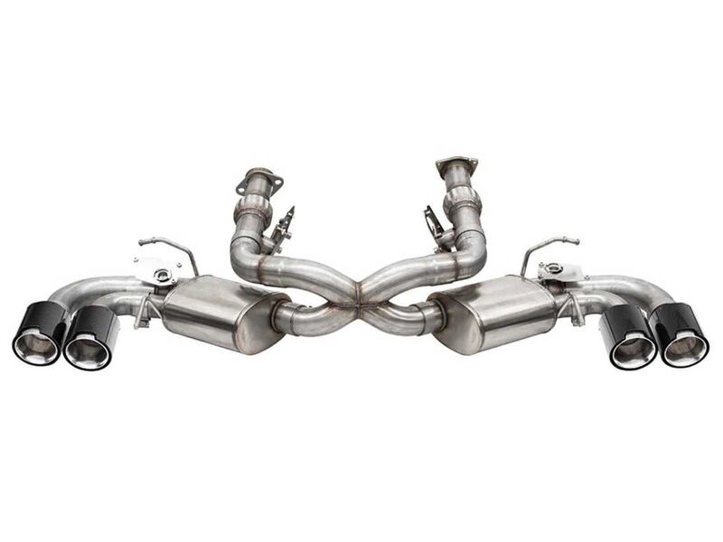 Corsa 21103CF Variable Sound 3" Valved Cat-Back Exhaust with AFM for 2020-Up Corvette C8