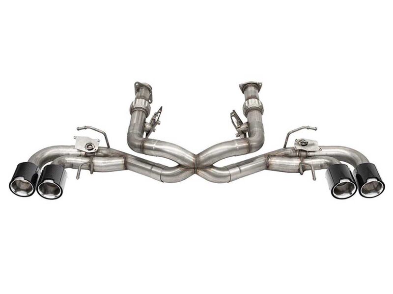 Corsa 21105CF Variable Sound 3" Valved Cat-Back Exhaust Delete with NPP for 2020-Up Corvette C8