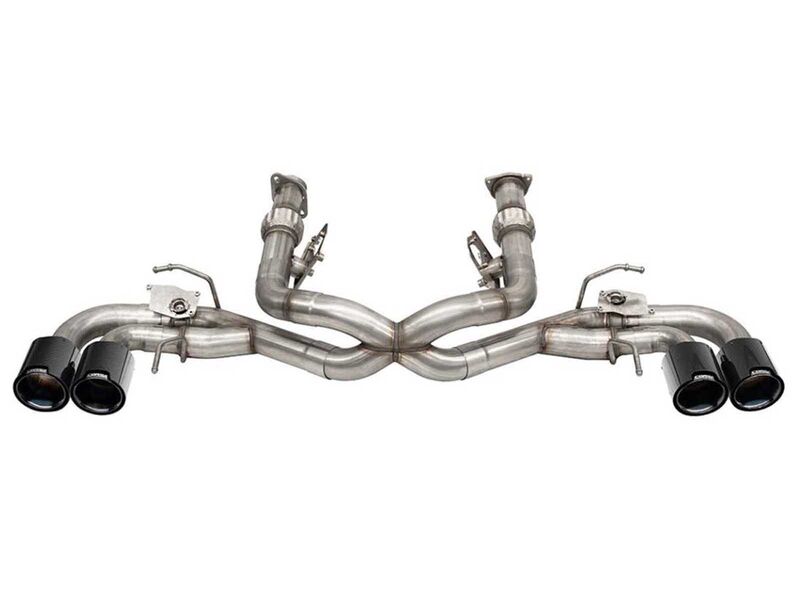 Corsa 21105CFBLK Variable Sound 3" Valved Cat-Back Exhaust Delete with NPP for 2020-Up Corvette C8
