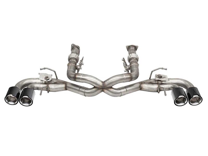 Corsa 21106CF Variable Sound 3" Delete 4 Valve Cat-Back Exhaust with NPP for 2020-Up Corvette C8