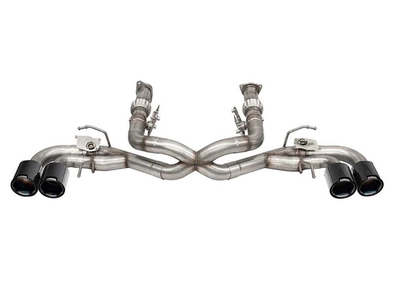 Corsa 21106CFBLK Variable Sound 3" Delete 4 Valve Cat-Back Exhaust with NPP for 2020-Up Corvette C8