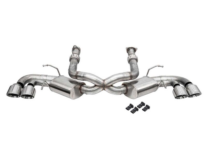Corsa 21108 Sport 3" Cat-Back Exhaust with 4.5" Polished Pro-Series Tips for 2020-Up Corvette C8