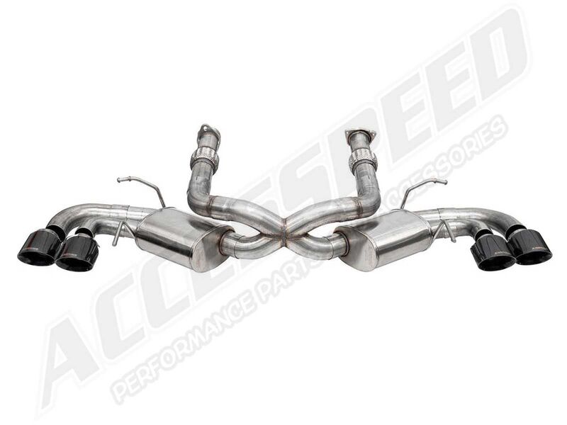 Corsa 21108BLK Sport 3-Inch Cat-Back Exhaust with 4.5-inch Black PVD Tips for 2020-Up Corvette C8
