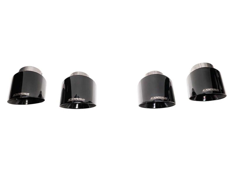 Corsa 21109BLK Quad 4.5-in Black Tip Kit - For Corsa Exhaust Only for 2020-Up Corvette C8