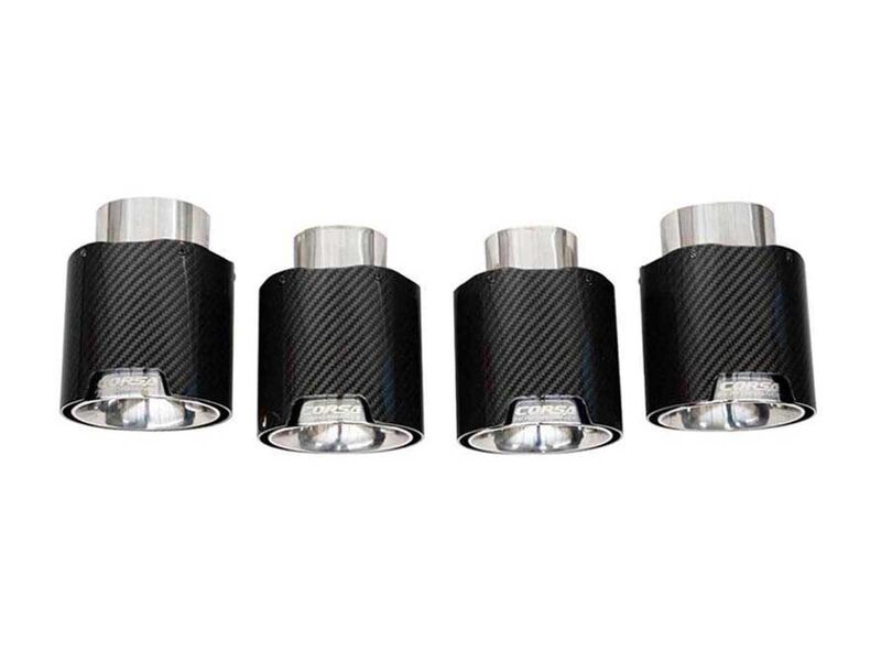 Corsa 21109CF Quad 4.5-in Carbon Fiber Polished Tip Kit For Corsa Exhaust Only for 2020+ Corvette C8