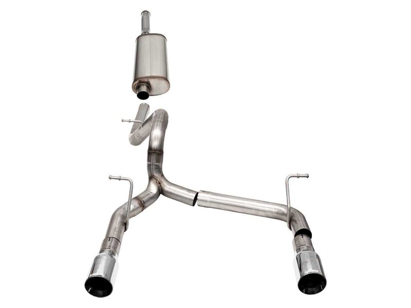 Corsa 21124 Xtreme 2.75-Inch Cat-Back Exhaust with 4-inch Tips for 2018-2025 Jeep Wrangler JLU 3.6
