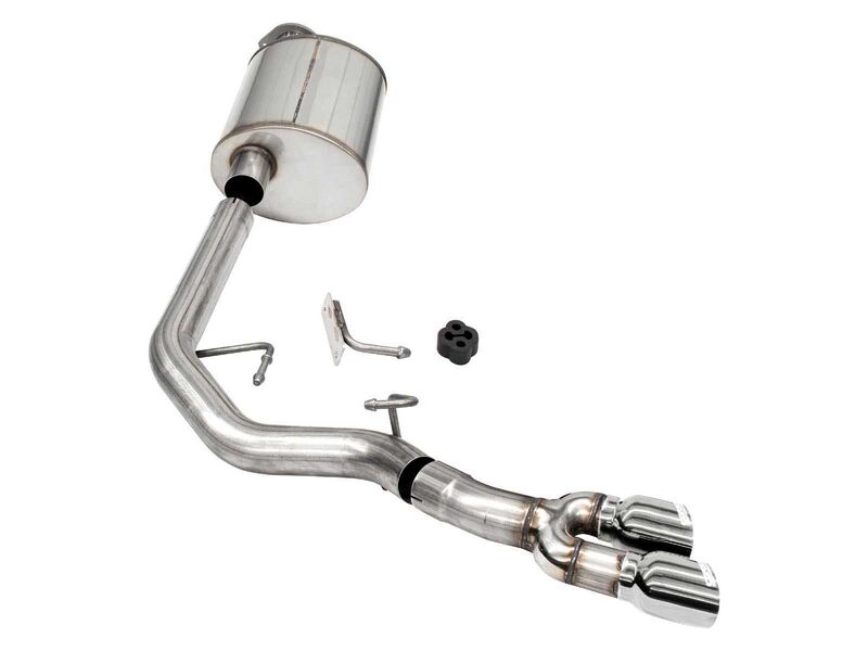 Corsa 21153 Sport Cat-Back Exhaust Front of Tire Exit-Polished for 2021-2025 F150 5.0 RegCab/8' Bed