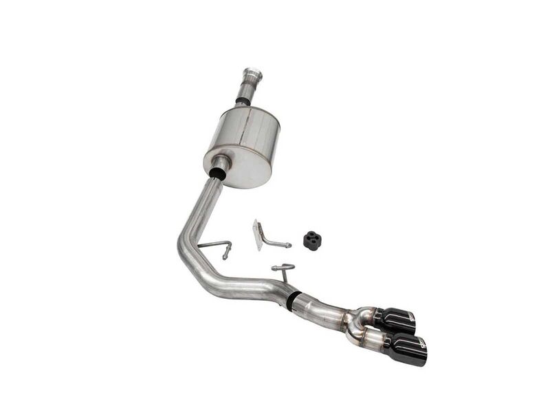 Corsa 21156BLK Sport Cat-Back Exhaust Front of Tire Exit-Black for 2021-2025 F150 SCab/6.5in Bed 5.0
