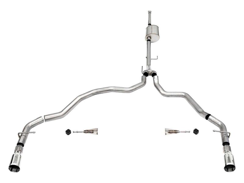 Corsa 21161 Sport Cat-Back Exhaust Dual Rear Exit-Polished for 2021-25 F-150 SuperCrew/6.5in Bed 5.0