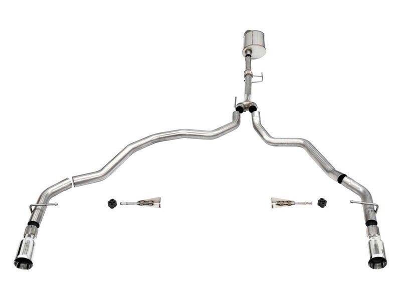 Corsa 21164 Sport Cat-Back Exhaust Dual Rear Exit-Polished for 2021-25 F150 Regular Cab/ 8in Bed 3.5