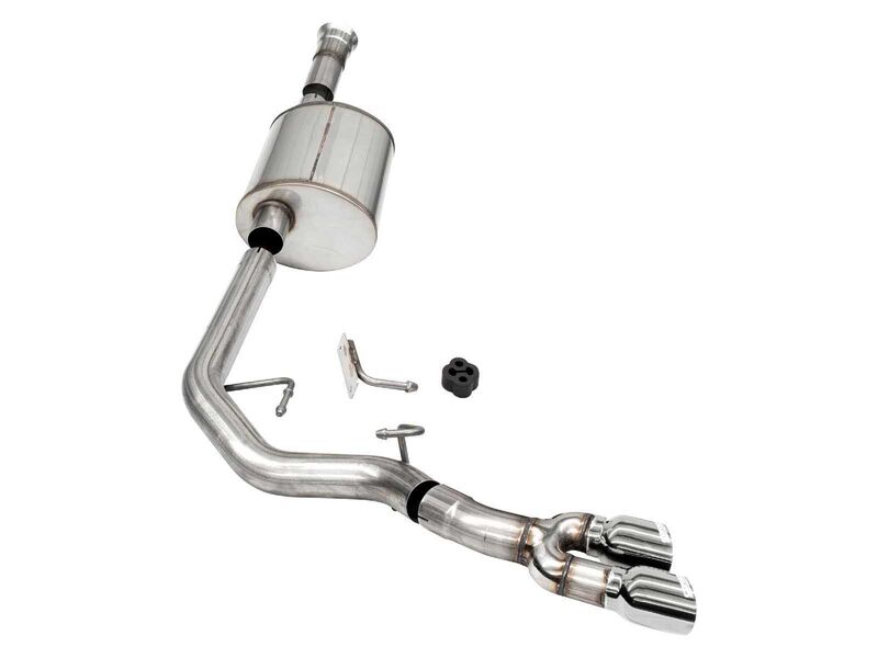 Corsa 21165 Sport Cat-Back Exhaust Front of Tire Exit-Polished for 2021-2025 F150 SCab/6.5in Bed 3.5