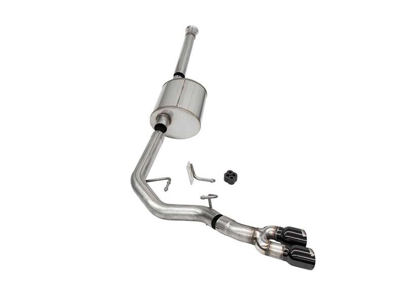 Corsa 21168BLK Sport Cat-Back Exhaust Front of Tire Exit for 2021-2025 F150 SuperCrew/6.5in Bed 3.5