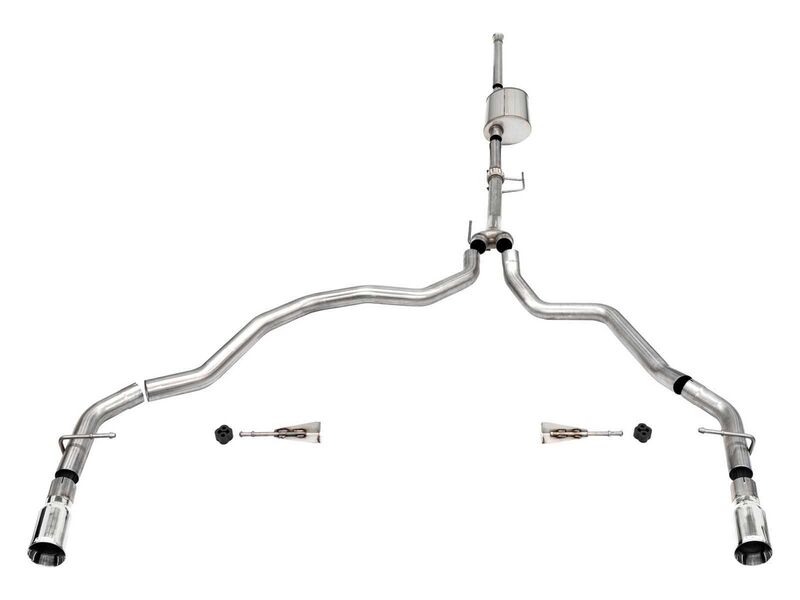 Corsa 21170 Sport Cat-Back Exhaust Dual Rear Exit-Polished for 2021-25 F-150 SuperCrew/6.5in Bed 3.5