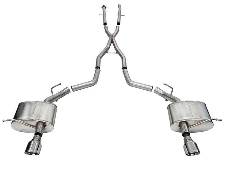 Corsa 21186 Xtreme 2.5" Cat-Back Exhaust with Single 4.5" Polished Tips for 2011-2025 Durango