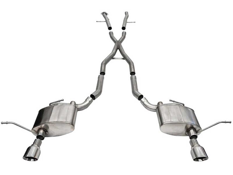 Corsa 21187 Xtreme 2.5" Cat-Back Exhaust with Single 4.5" Polished Tips for 2011-2021 Grand Cherokee