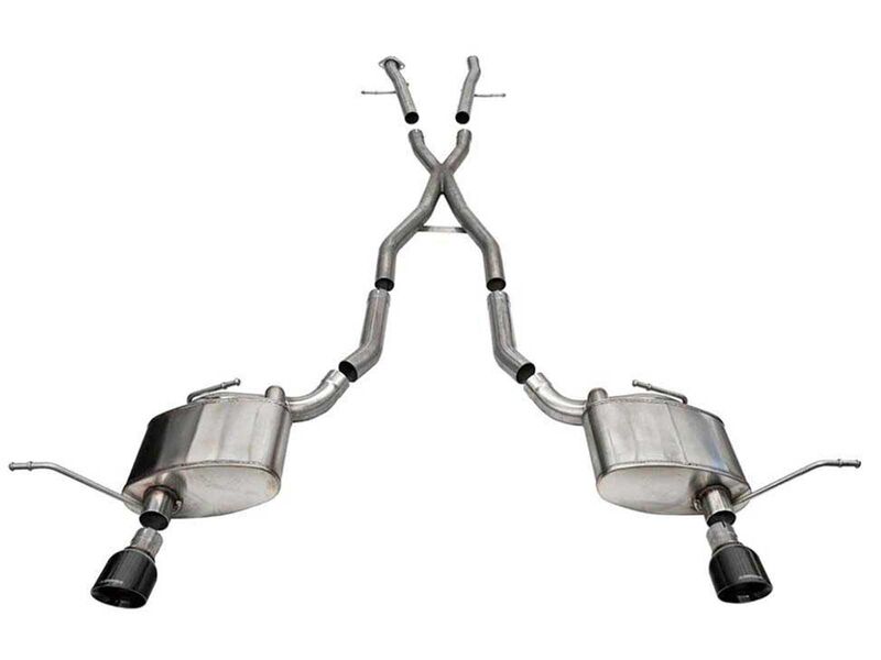 Corsa 21187BLK Xtreme 2.5" Cat-Back Exhaust with Single 4.5" Black Tips for 2011-2021 Grand Cherokee