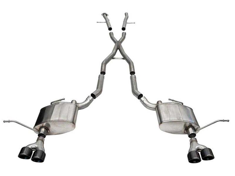 Corsa 21188BLK Xtreme 2.5" Cat-Back Exhaust with Twin 4" Black Tips for 2014-2021 Grand Cherokee