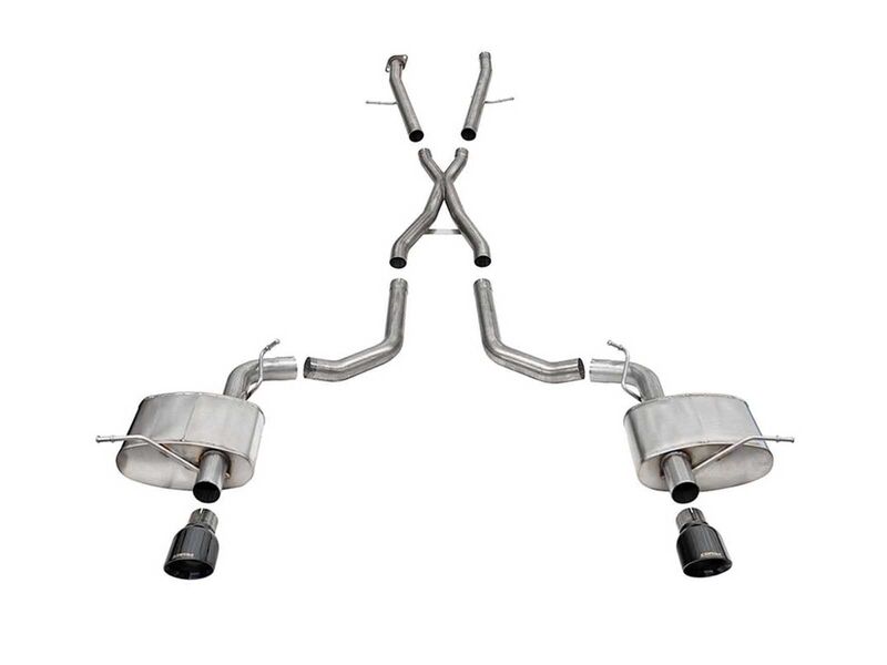 Corsa 21196BLK Xtreme 2.75" Cat-Back Exhaust 4.5" Black Tips for 2021-2025 Durango SRT Hellcat