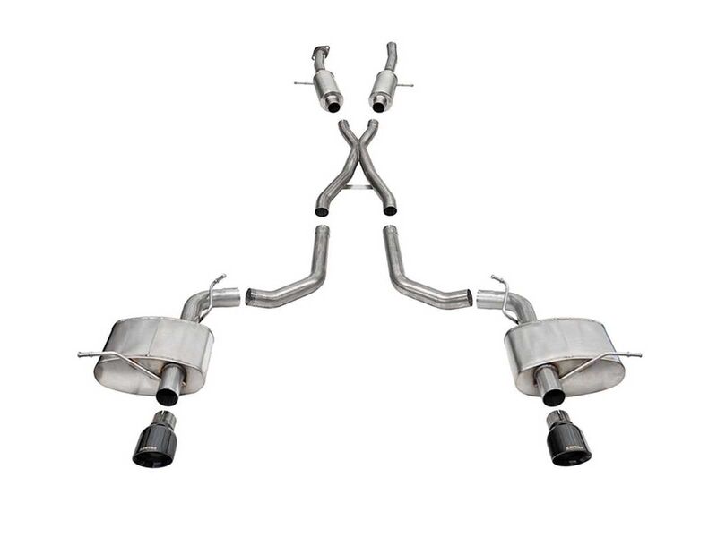 Corsa 21197BLK Sport 2.75" Cat-Back Exhaust 4.5" Black Tips for 2018-2024 Durango SRT 392