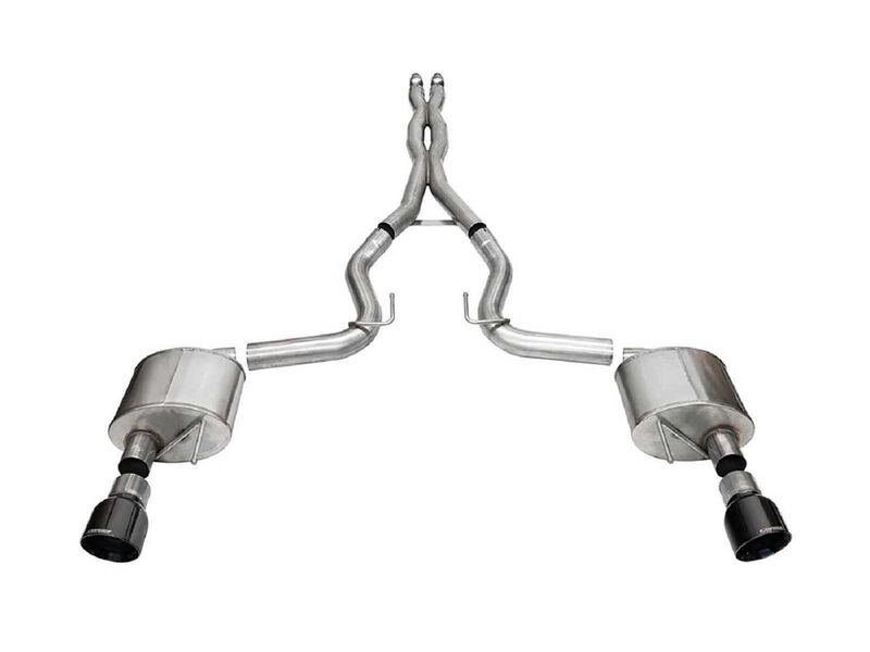 Corsa 21250BLK Xtreme 3" Cat-Back Exhaust with 4.5" Black PVD Pro Tips for 2024-Up Mustang GT 5.0