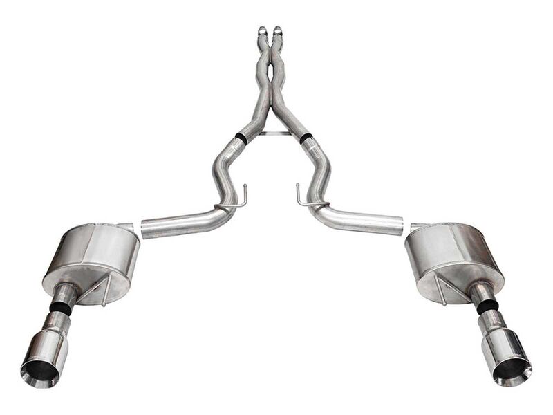 Corsa 21251 Xtreme Cat-Back Exhaust Sys3" with 4.5" Straight Cut Tips for 2024-Up Mustang GT 5.0