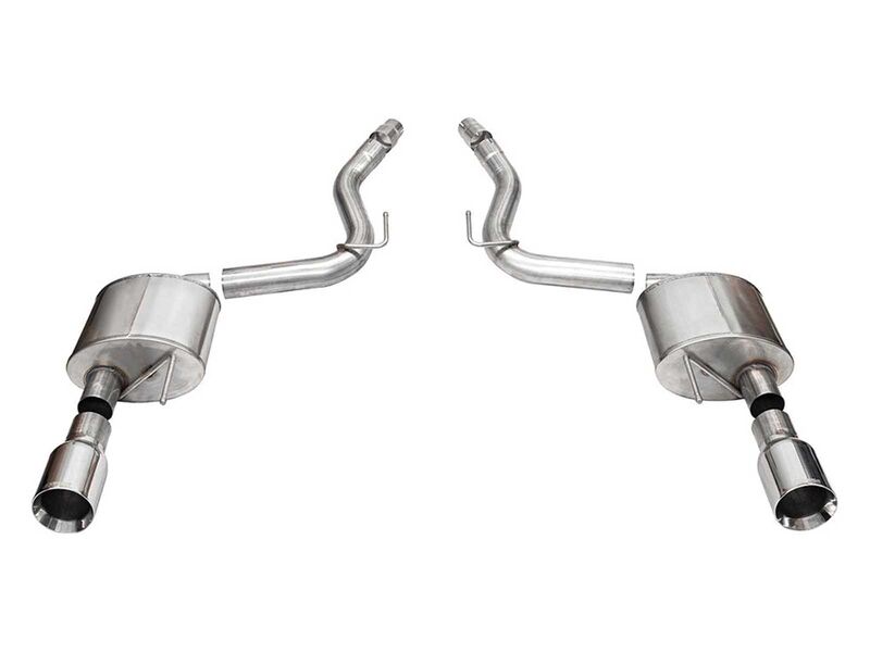 Corsa 21253 Sport Axle-Back Exhaust with 4.5" Straight Cut Polished Tips for 2024-Up Mustang GT 5.0