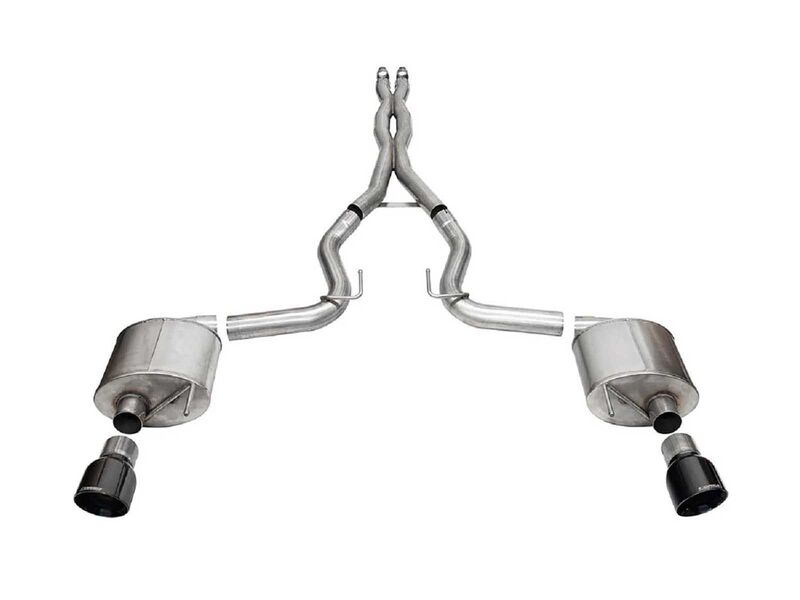 Corsa 21254BLK Sport Cat-Back Exhaust Ex.Sys3" Dual Rear Exit for 2024-Up Mustang GT 5.0