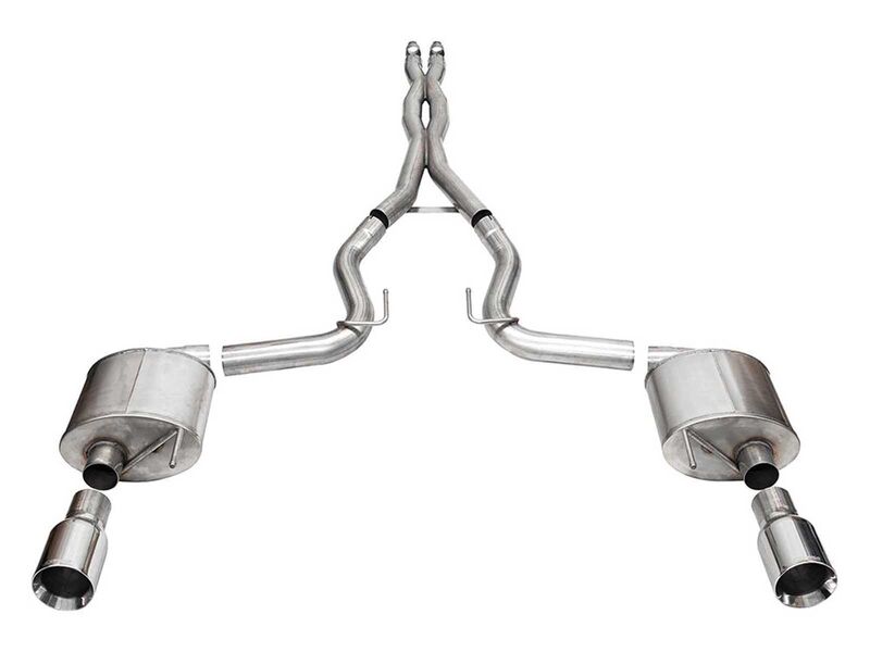 Corsa 21255 Sport 3" Cat-Back Exhaust with 4.5" Straight Cut Tips for 2024-Up Mustang GT 5.0