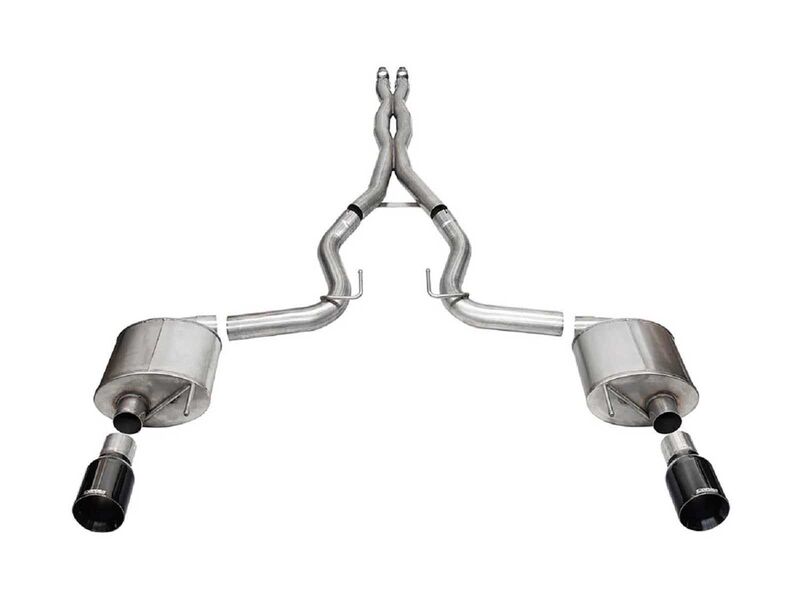Corsa 21255BLK Sport Cat-Back Exhaust Ex.Sys3" Dual Rear Exit with 4.5" Tip for 2024+ Mustang GT 5.0