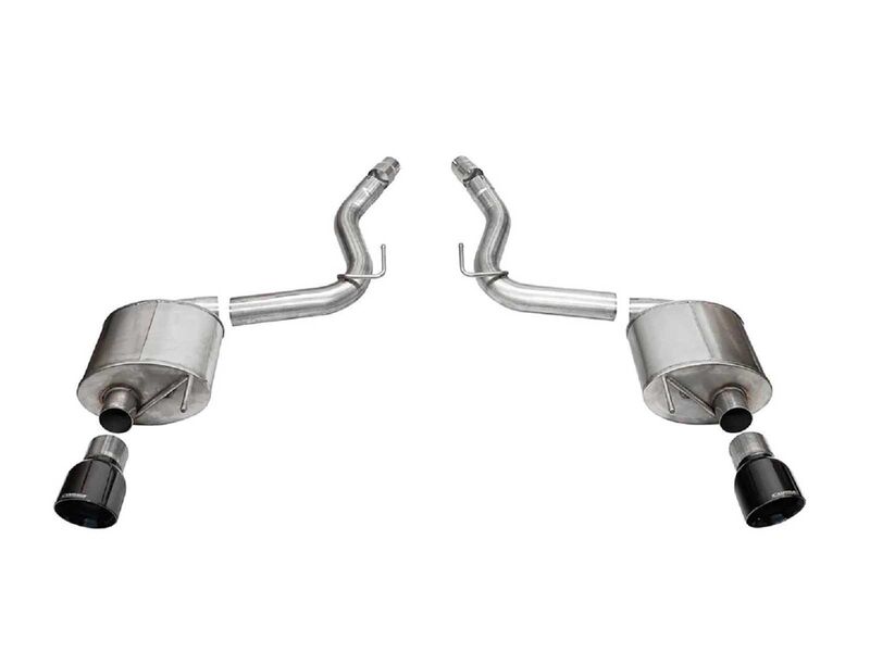 Corsa 21256BLK Touring Axle-Back Exhaust with 4.5" Pro Series Black Tips for 2024-Up Mustang GT 5.0