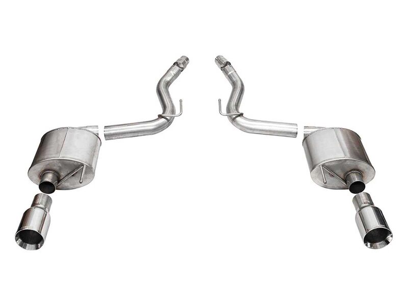 Corsa 21257 Touring Axle-Back Exhaust Ex.Sys3" with 4.5" Straight Cut Tips for 2024+ Mustang GT 5.0