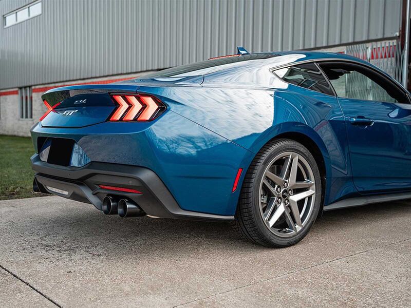 Corsa 21262BLK Sport 3" Axle-Back Exhaust System with 4" Black Straight Tips for 2024-Up Mustang 5.0