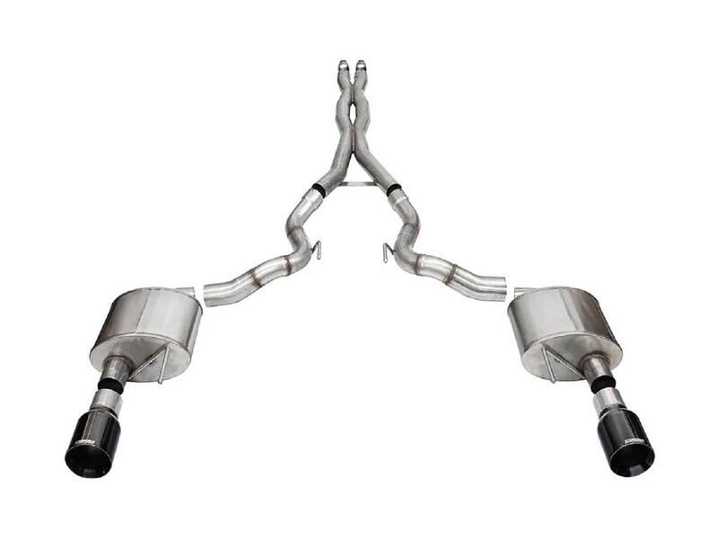 Corsa 21271BLK Xtreme Cat-Back Exhaust with 4.5" Black Tips for 2024-Up Mustang GT Convertible 5.0