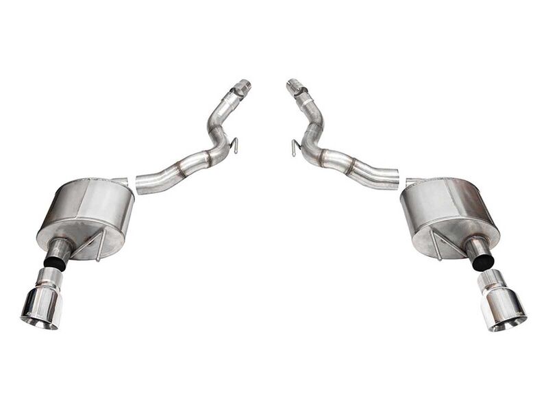 Corsa 21272 Sport Axle-Back Exhaust Dual Rear Exit with 4.5" Polished Tip for 2024-Up Mustang GT 5.0