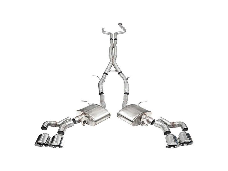 Corsa 21320 Sport 3" Cat-Back Exhaust with Active Exhaust Dbl X-Pipe for 2022-2025 CT5-V Blackwing