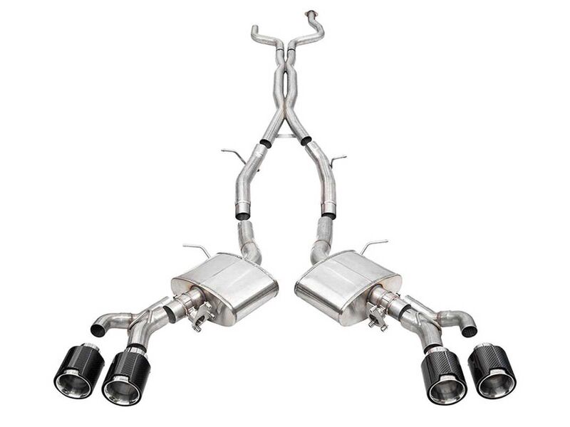 Corsa 21326CFBLK Xtreme 3" Cat-Back Exhaust - 4.5" Black Carbon Fiber Twin Tips for 2020-Up CT5-V