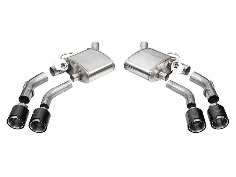 Corsa 21789CF Valved Axle-Back Exhaust with Carbon Fiber Quad Tips for 2016-2024 Camaro SS / ZL1