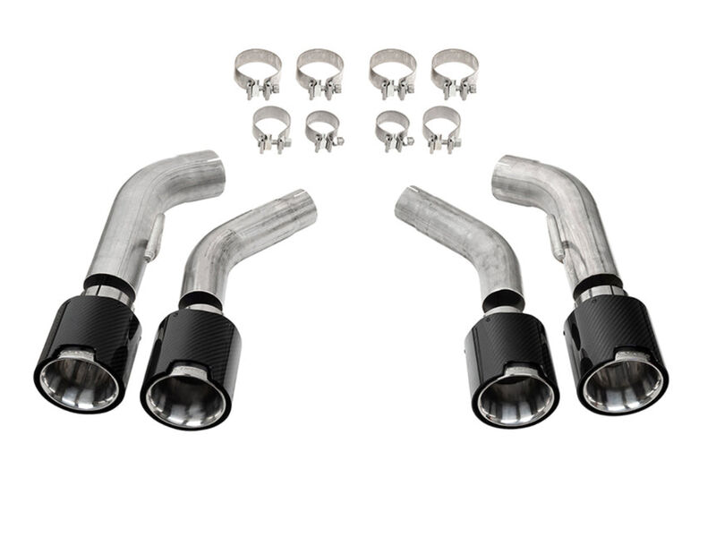 Corsa 21835CFBLK Carbon Fiber 4.5-inch Twin Black Tip Kit for 2016-2024 Camaro SS / ZL1