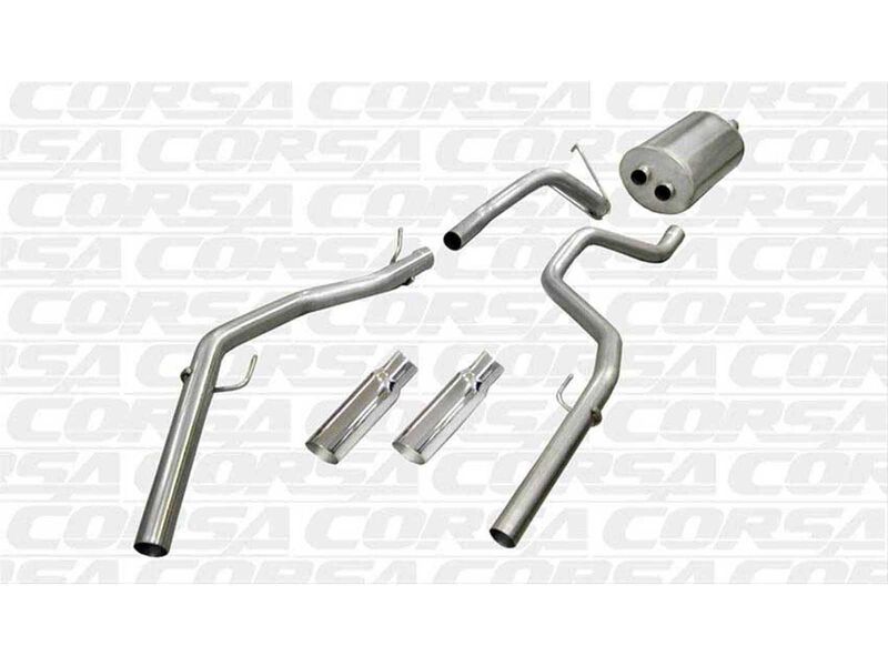 Corsa 24425 Sport Cat-Back Exhaust with Polished Tip for 2009-2019 Ram Quad Cab/Short Bed 1500 4.7