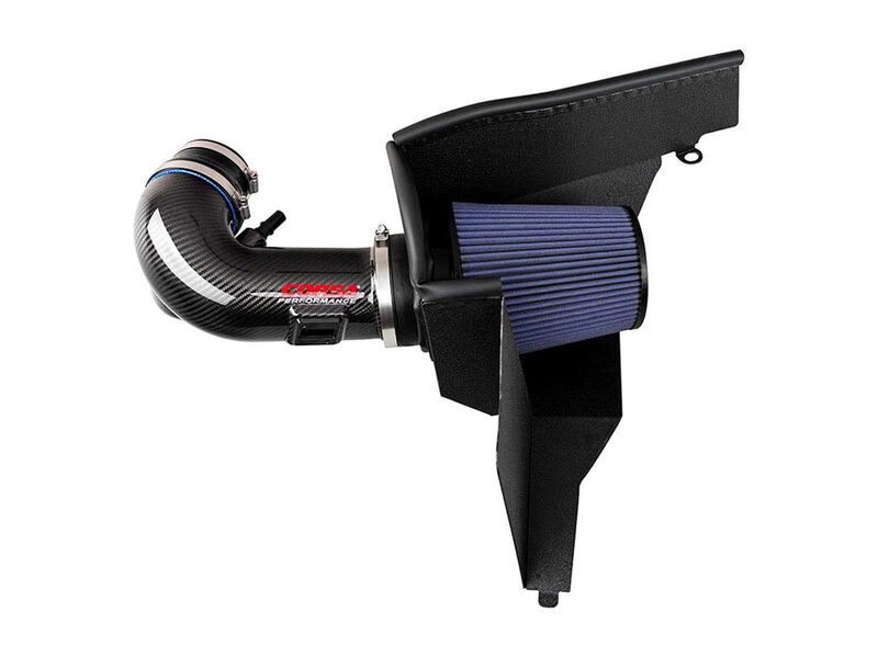 Corsa 44006 Carbon Fiber Cold Air Intake with MaxFlow 5 Oiled Filter for 2018-2023 Mustang GT 5.0