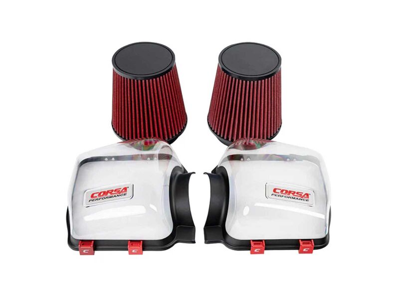 Corsa 44015D Clear Air Filter Lid & Dry Filter for 2024-Up Ford Mustang GT 5.0