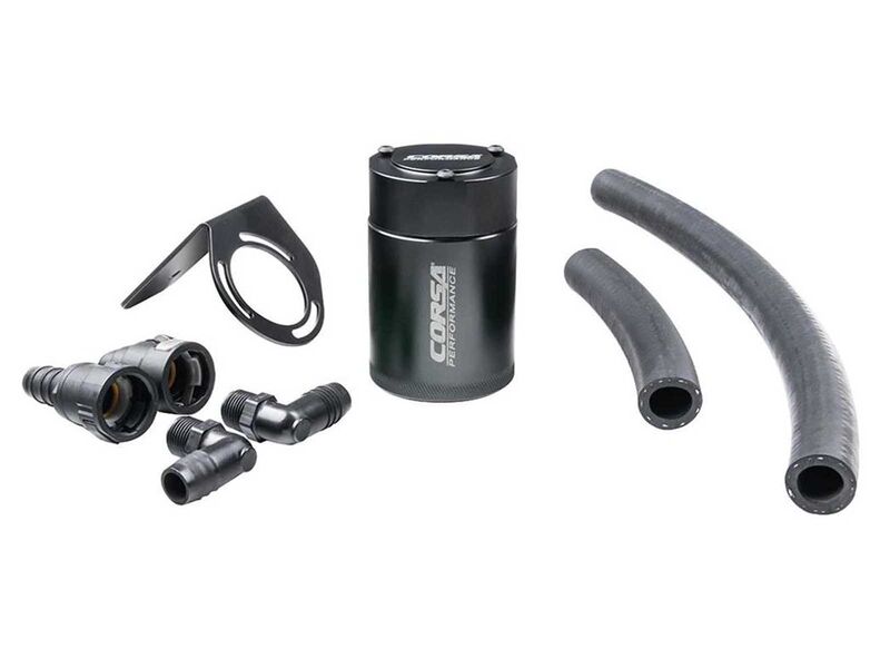 Corsa CC0003 Aluminum Oil Catch Can for 2018-2023 Ford Mustang GT 5.0