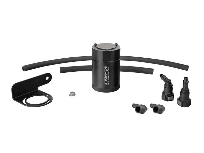 Corsa CC0021 Aluminum Oil Catch Can for 2024-Up Ford Mustang GT 5.0