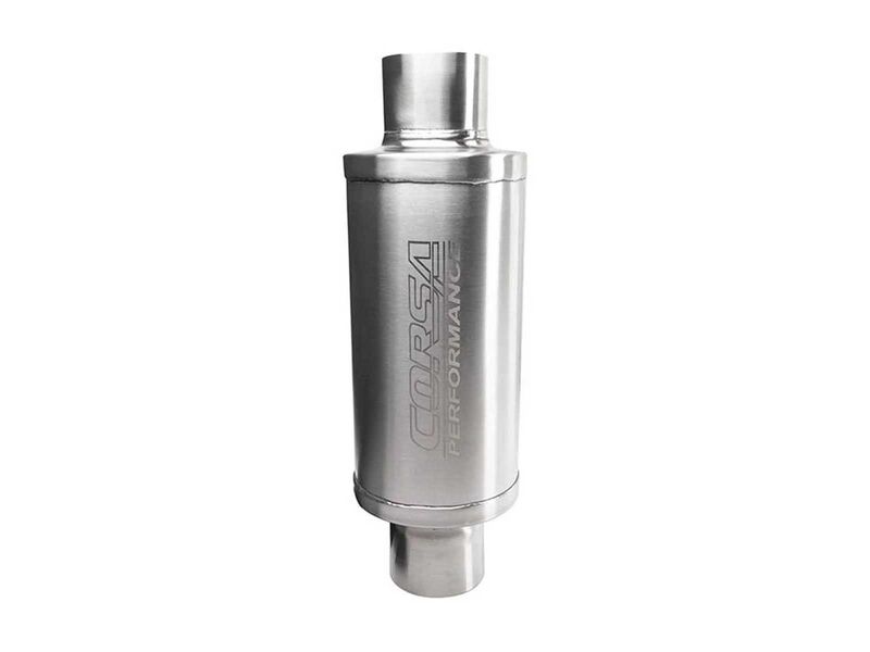 Corsa PKM2000 Stainless Steel 3-Inch I.D. Pro Series Packed Resonator (Weld In) (6-8DB) - Brushed
