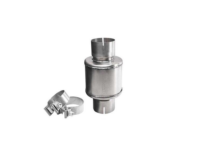 Corsa PKM2009 Stainless Steel 2.75-Inch Pro Series Packed Resonator (Slip Fit) (2-3DB) with 2 Clamps