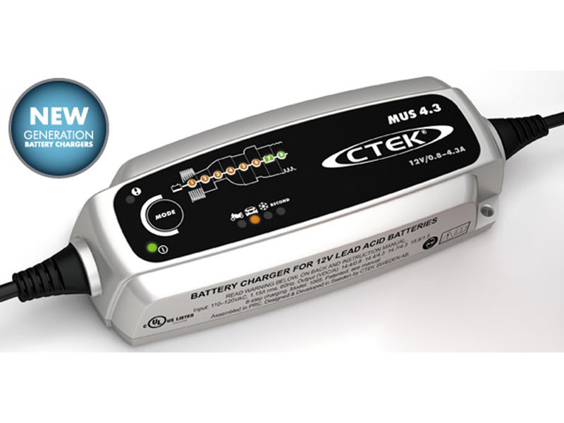 CTEK 56-959 MUS 4.3 Multi US 12-Volt 0.8 - 4.3 Amp Battery Charger