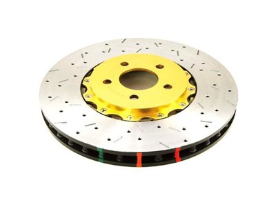 DBA DBA5040GLDX Front 5000 Series XS Gold Hat 2-Piece Drilled & Slotted Rotor 2004 GTO