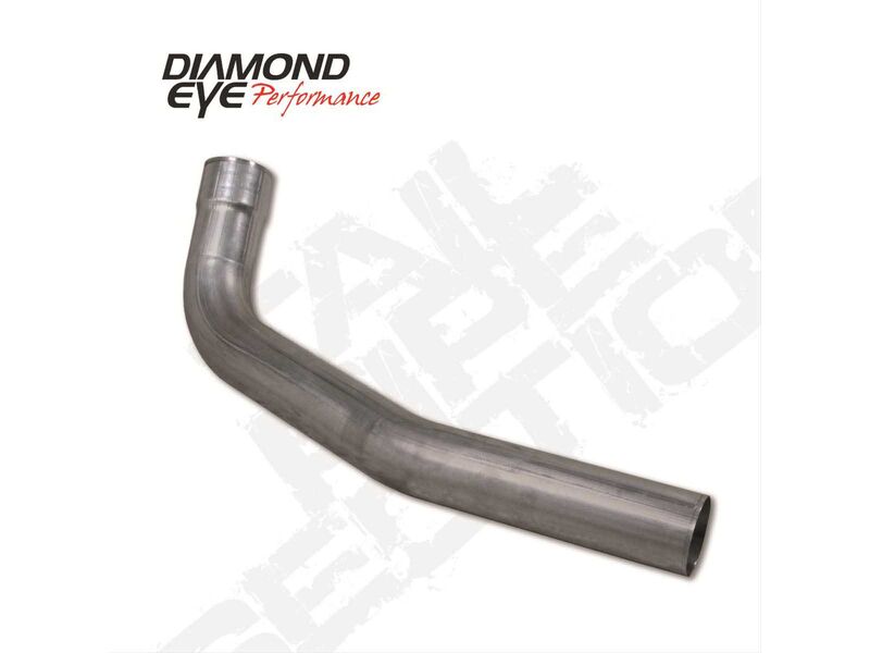 Diamond Eye 124011 Turbo Downpipe For 98-02 Ford E-Series Van 7.3 4" In/Out Steel No O2 Sensor Bung