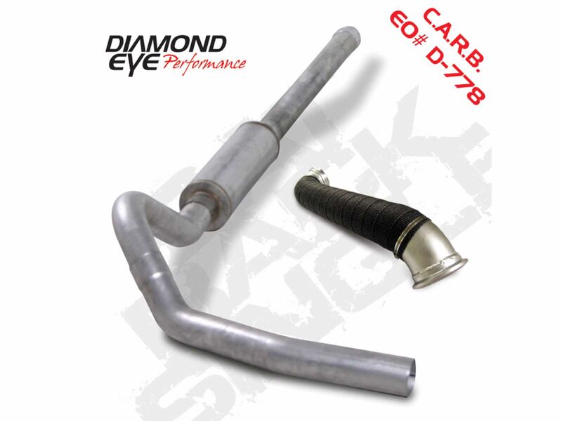 Diamond Eye K4127A Cat Back Exhaust For 06-07 GM 2500/3500 4" Single Side With Muffler Aluminized